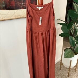 Madewell Triblend Cami Empire Tierec Midi Dress